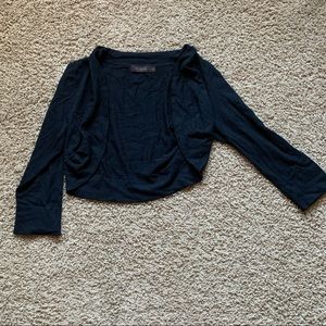 Cropped cardigan with collar